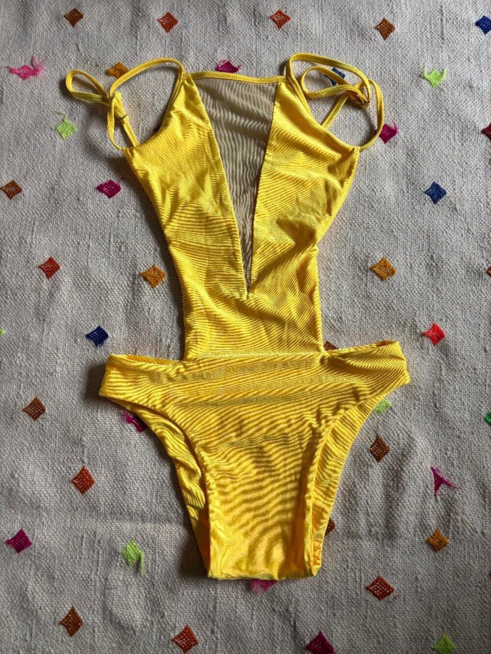 Like New Bendy Brand Leotard Bodysuit  - Yellow, Size M